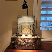 Lighted Stone Fountain