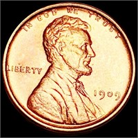 1909 V.D.B. Lincoln Wheat Penny CHOICE BU RED