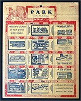 1950 Bentonville Square Movie Advertising Card