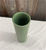 RED WING USA 1587 GREEN POTTERY VASE - 1O" TALL