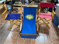 Directors Chair& Sling Lounge Chair