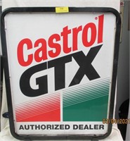 Castrol GTX Double Sided Sign- Metal - 31 x 25