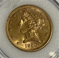 1900 Gold Liberty $5