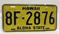 Hawaii 1969 license plate