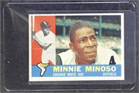 1960 Topps Minnie Minoso #365, sharp corners, well