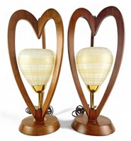 Pair Of Adrian Pearsall Style Lamps MCM