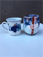 Japanese Marks Handpainted Porcelain Sake Cup a