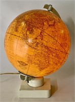 Cram's 10.5" terrestrial globe, glass with light