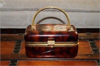 Shals International box purse train case handbag