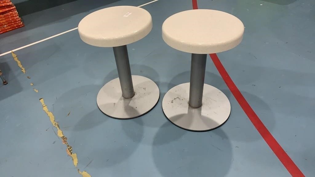 Metal and clay bio lab stools 15x20 inches