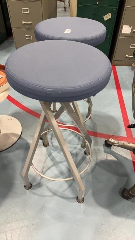 Two metal stools