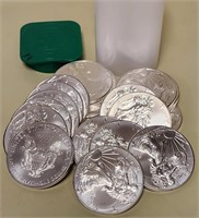 S - LOT OF AMERICAN EAGLE SILVER DOLLARS (S35)