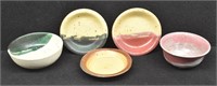 (5) Pottery Bowls & Saucers