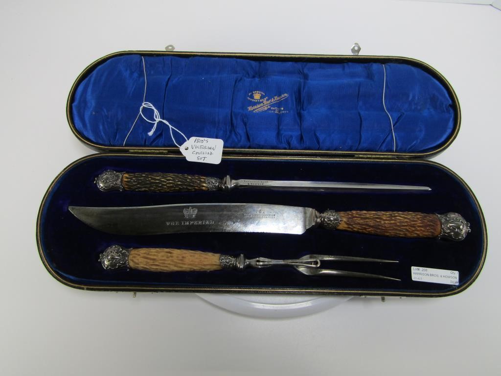 HARRISON BROS. & HOWSON ANTIQUE CARVING SET