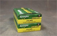 (2) Boxes Remington .270 Win 130GR PSP Ammo