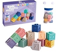 New 12 Pcs Embossed Soft Building Blocks Children’