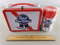 Pabst Blue Ribbon Metal Lunch Box w/ Thermos