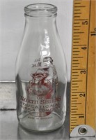 North Shires England pint milk bottle