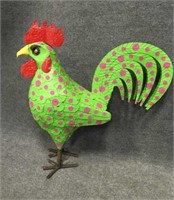 Metal Chicken Art - New One of a Kind Hand Painted