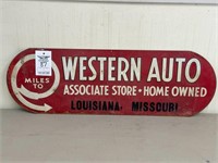 87. Western Auto Associate Store Metal Sign