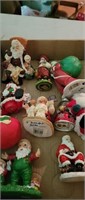 Lot of 10 Christmas and Santa ornaments