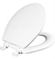 Wood white round toilet seat