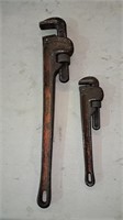 Rigid 24 and 14 inch pipe wrenches