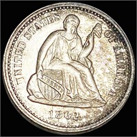 1862 Seated Half Dime UNCIRCULATED