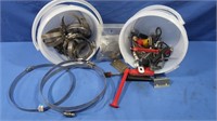 2 Plastic Containers of Hose Clamps-Various Sizes