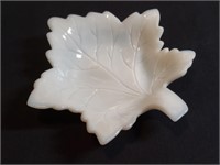 Milk Glass Leaf Dish Westmoreland