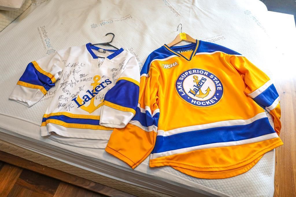 (2) Lake Superior Hockey Jerseys-One Team Signed