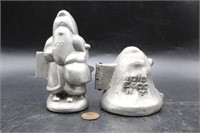 E & Co. Pewter Ice Cream Molds-St. Nick, Bell