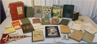 Box foreign books, pennant, neat photo found in
