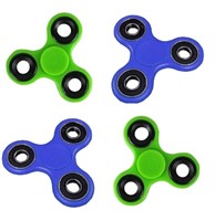 New- 4 High Performance Fidget Spinners Green+Blue