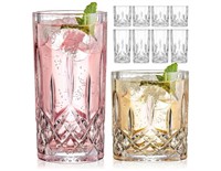 Eight piece drinking glasses
