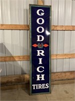 Enamel Goodrich Tires  Sign