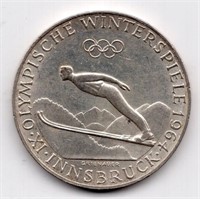 1964 Austria 50 Schilling Silver Coin