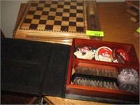 Checker set and shoe shine kit