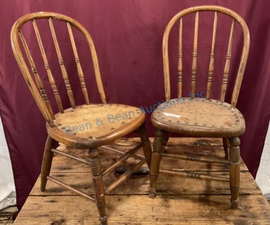 Pair of antique child’s bentwood chairs