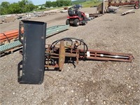 Shaver post driver with skid steer attachment; wor