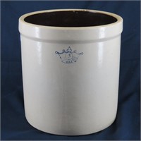 Blue Crown USA 3-Gal Stoneware Pottery Crock