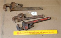 (3) Pipe Wrenches