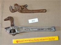 Pair of Pipe Wrenches