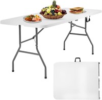 6 Foot Folding Table  Indoor/Outdoor  6 FT  White