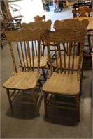 4 PRESSBACK CHAIRS