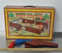 Fort Apache carry case,  cap gun - info