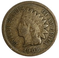 1908-S Indian Head Cent Penny VG