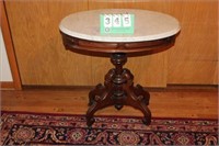 Marble Top Parlour Table on Wheels