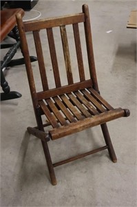 Child's Misson Oak Folding Chair