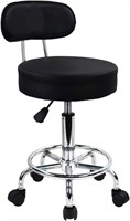 NEW $80 Round Rolling Stool Mid-Back